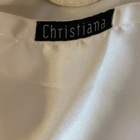 Christiana Rayon Floral Beaded Tote With 2 Bamboo Top Handles Large - Picture 13 of 14